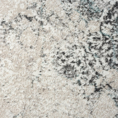 Antalya Durable Performance Area Rug Indoor in Beige/Blue, 7'5" x 9'5"