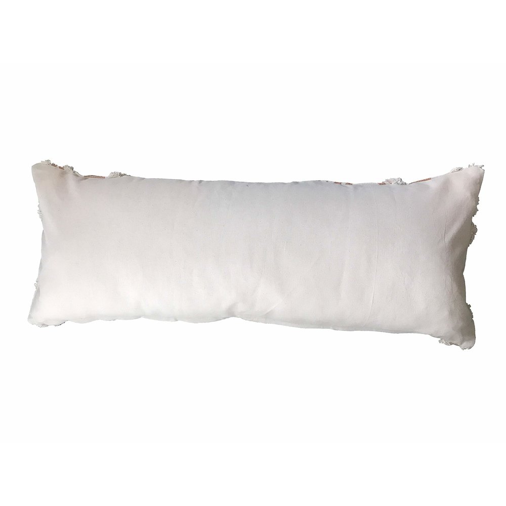Geometric Burnt Orange and Cream Throw Pillow