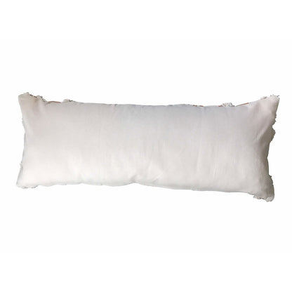 Geometric Burnt Orange and Cream Throw Pillow