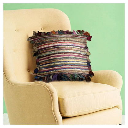 Ox Bay Multi Striped Recycled Materials Square 2 Piece Pillow Cover Set