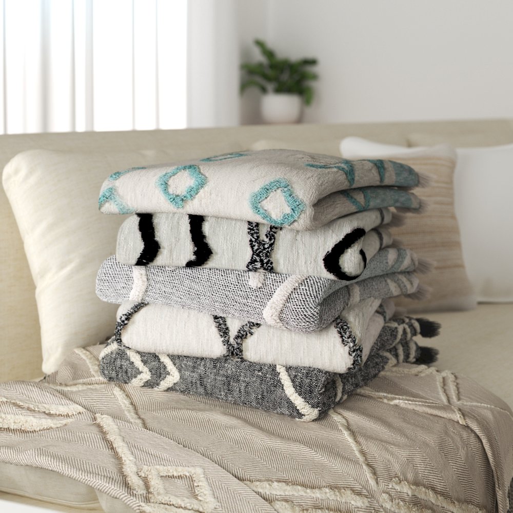 Orange Solid All-Natural Cotton Throw Blanket