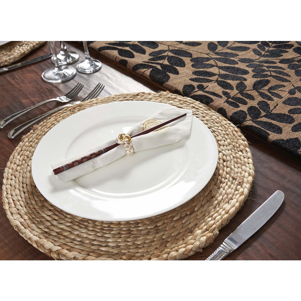 Solid Braided Jute Placemats, Set of Two