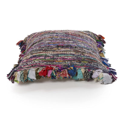 Ox Bay Multi Striped Recycled Materials Square 4 Piece Pillow Cover Set