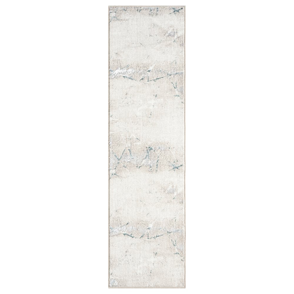 Antalya Durable Performance Area Rug Indoor in Beige/Blue, 2' x 7'