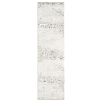 Antalya Durable Performance Area Rug Indoor in Beige/Blue, 2' x 7'