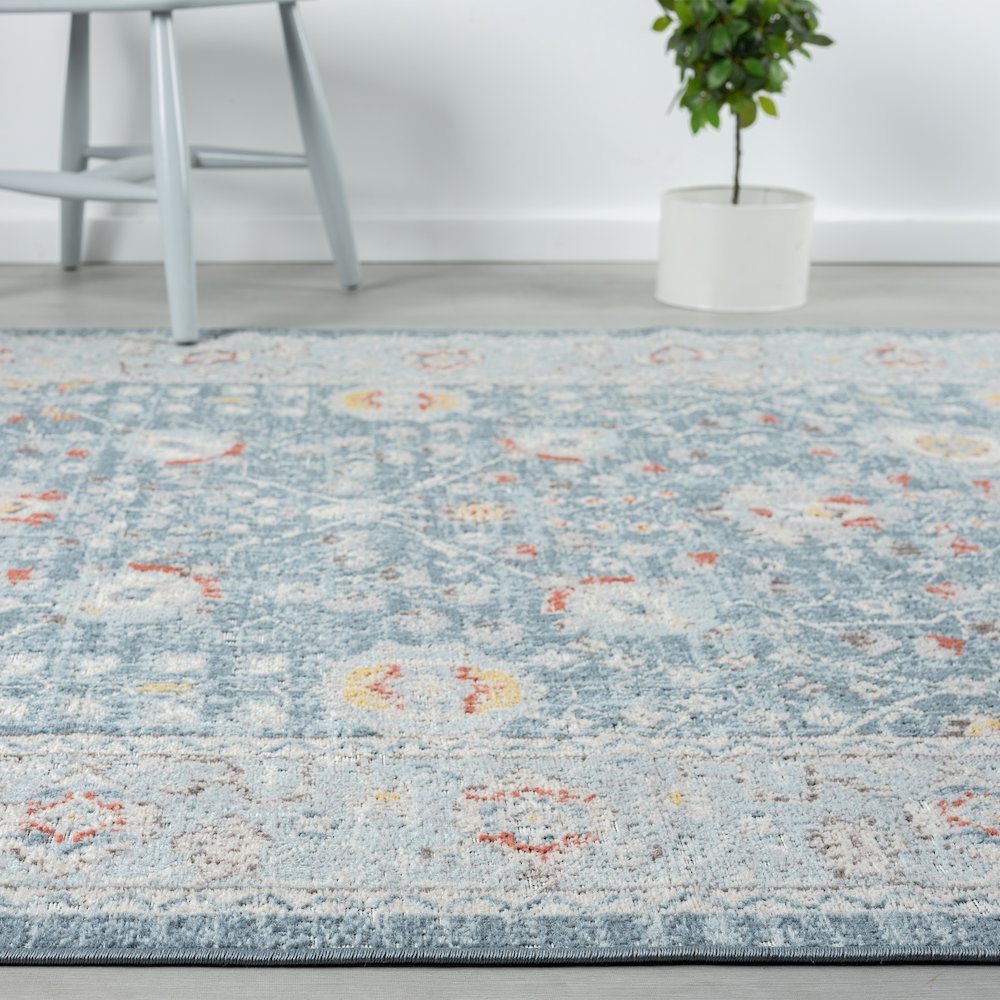 Antiquity Durable Performance Area Rug Outdoor in Blue, 2' x 4'