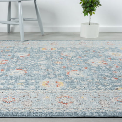 Antiquity Durable Performance Area Rug Outdoor in Blue, 2' x 4'