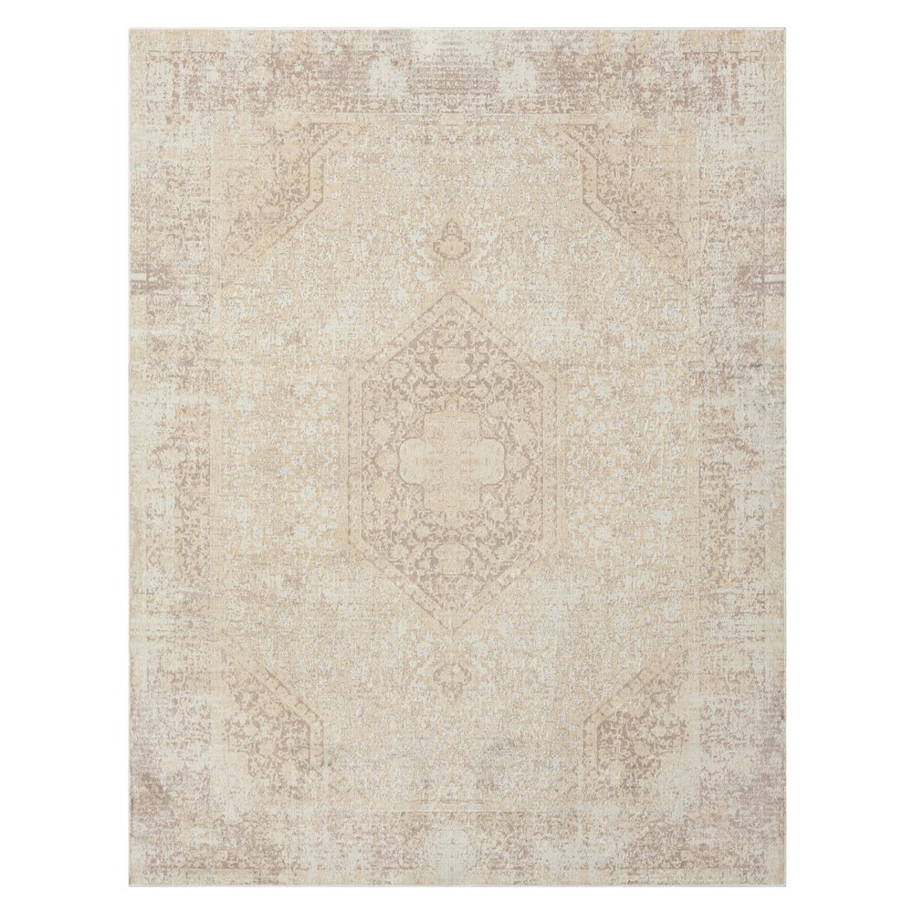 Aria Durable Performance Area Rug Indoor in Beige, 5'3" x 7'