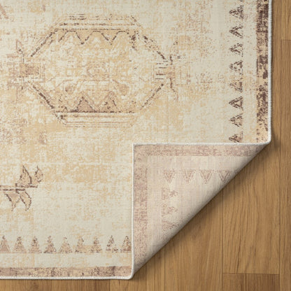 Aria Durable Performance Area Rug Indoor in Beige, 2' x 5'