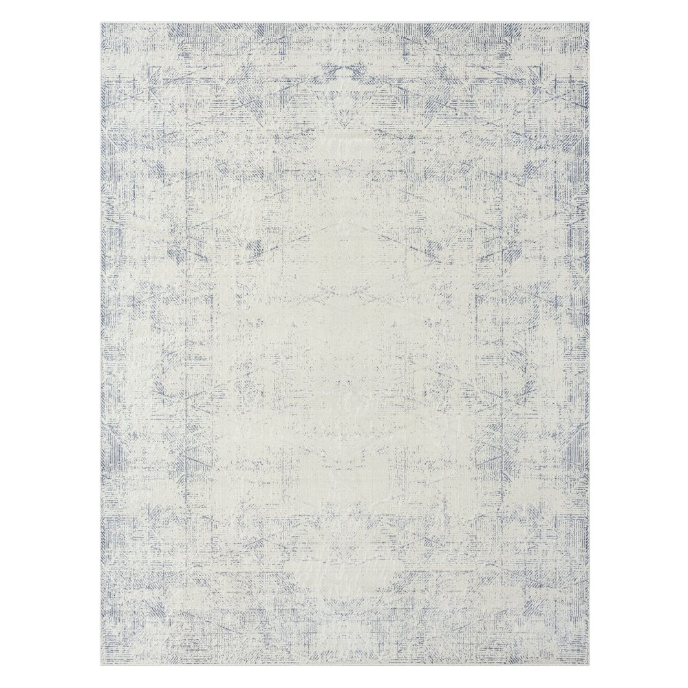 Aria Durable Performance Area Rug Indoor in Gray/Blue, 5'3" x 7'