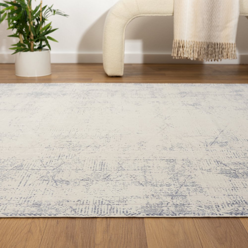 Aria Durable Performance Area Rug Indoor in Gray/Blue, 2' x 5'