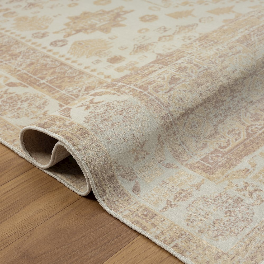 Aria Durable Performance Area Rug Indoor in Beige, 2' x 5'