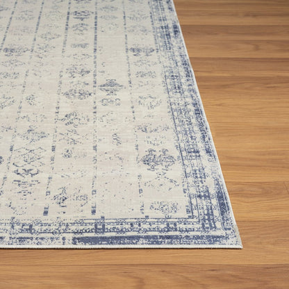 Aria Durable Performance Area Rug Indoor in Gray/Blue, 2' x 5'