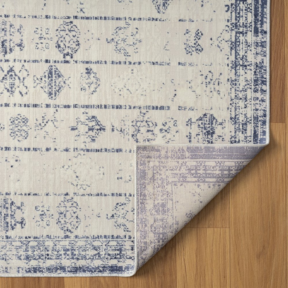 Aria Durable Performance Area Rug Indoor in Gray/Blue, 2' x 5'