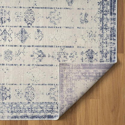 Aria Durable Performance Area Rug Indoor in Gray/Blue, 2' x 5'
