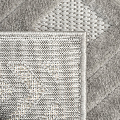 Atlas Durable Performance Area Rug Outdoor in Gray, 5' x 7'