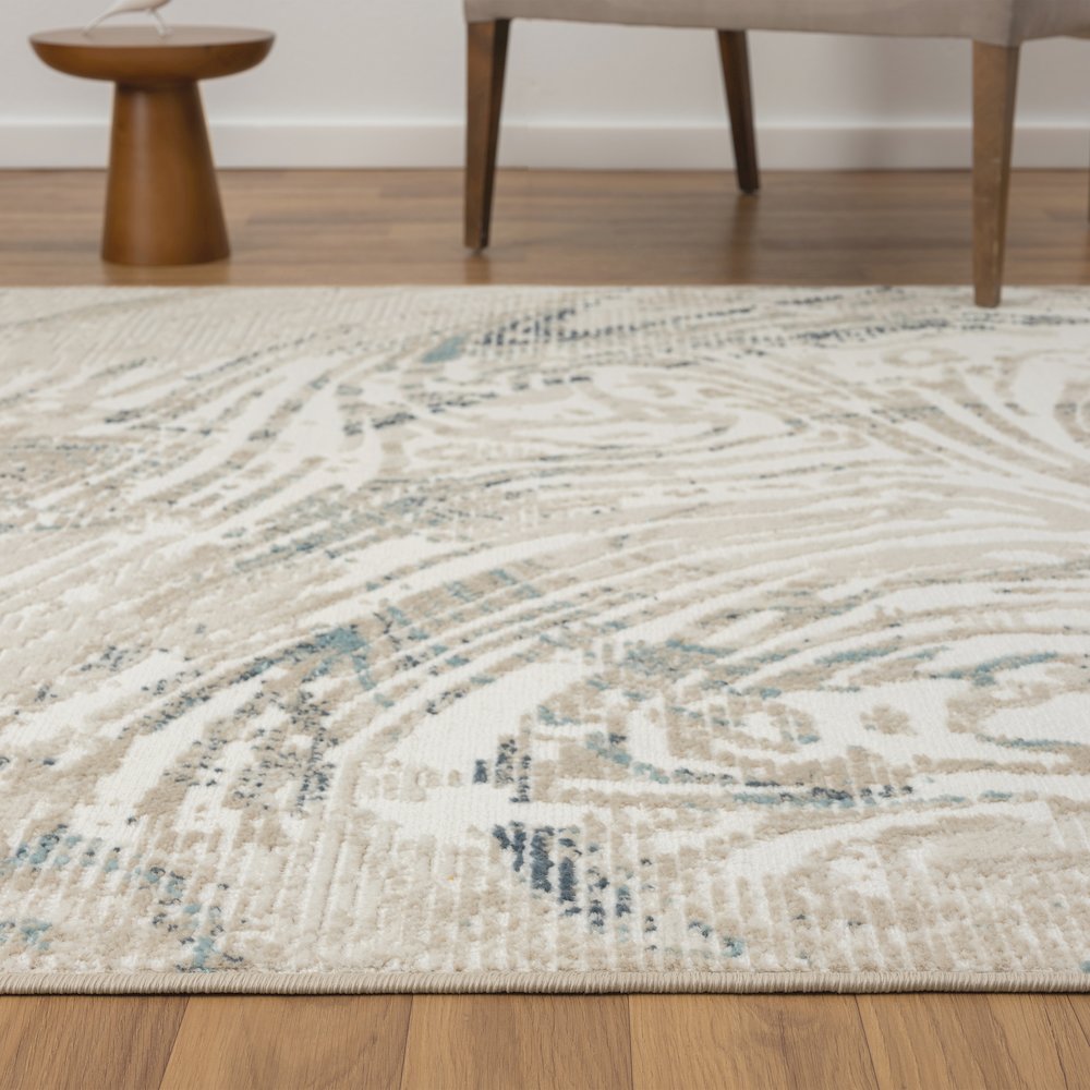 Avalon Performance Blend Area Rug Indoor in Gray/Blue, 2'8" x 8'