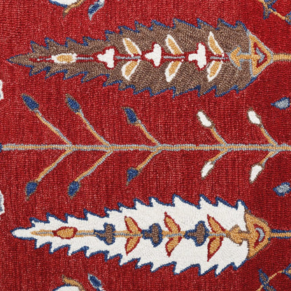 Babylon Wool Area Rug Indoor in Red/Multicolored, 9' x 12'
