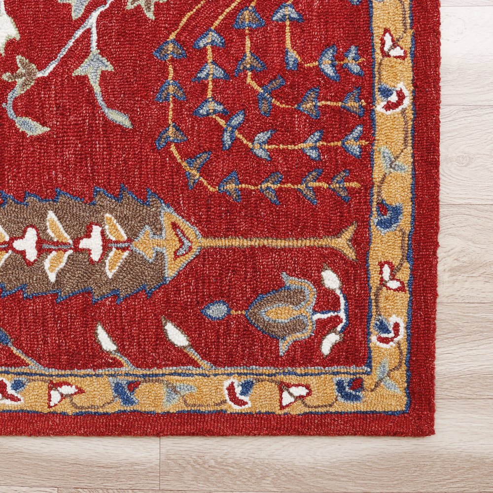 Babylon Wool Area Rug Indoor in Red/Multicolored, 9' x 12'