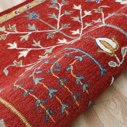 Babylon Wool Area Rug Indoor in Red/Multicolored, 9' x 12'