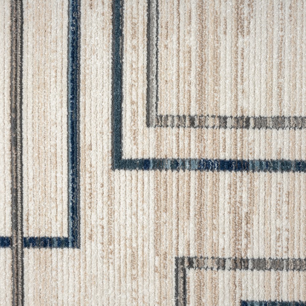 Bristol Performance Blend Area Rug Indoor in Ivory/Blue, 5' x 7'