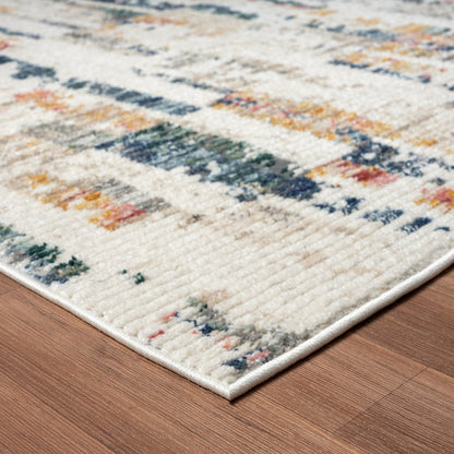 Bristol Performance Blend Area Rug Indoor in Blue/Orange, 5' x 7'