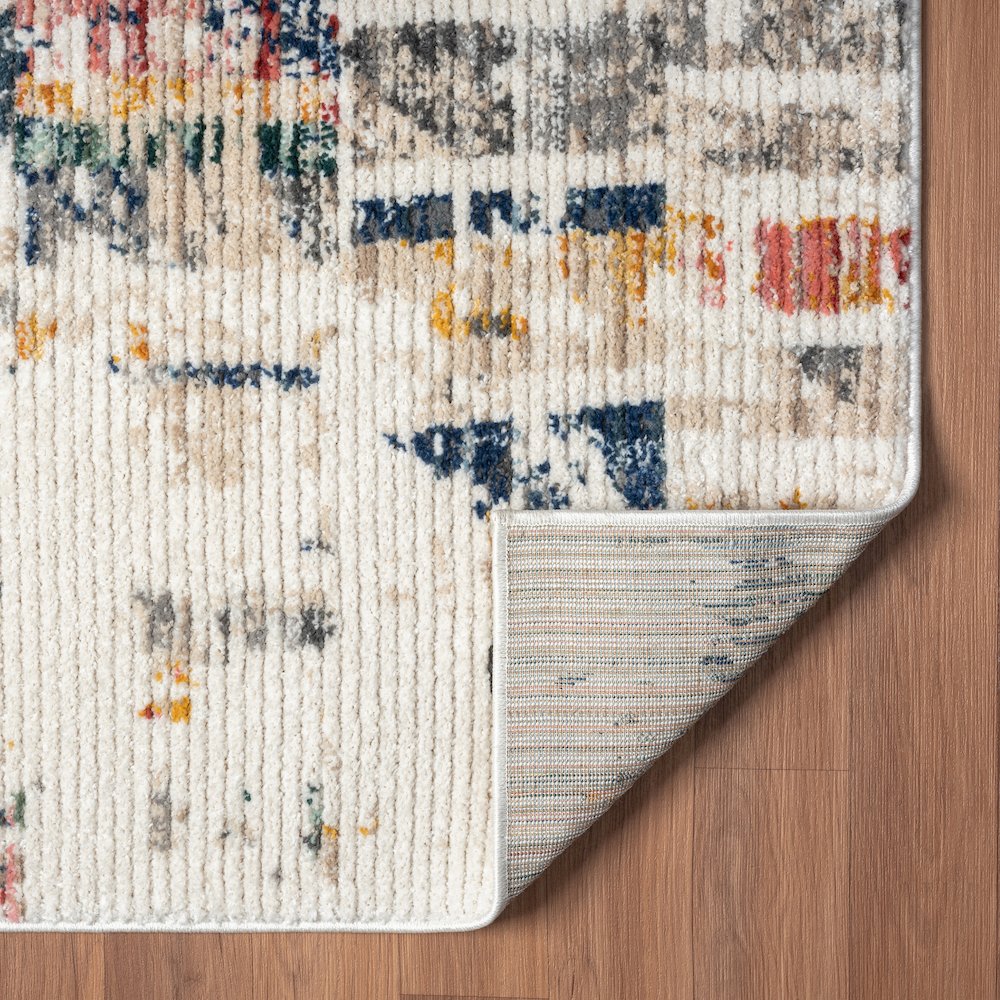Bristol Performance Blend Area Rug Indoor in Blue/Orange, 5' x 7'