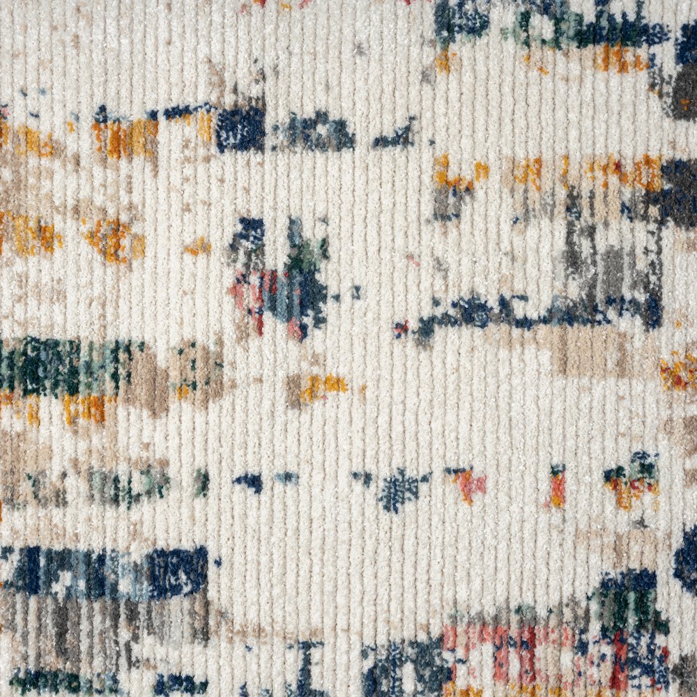 Bristol Performance Blend Area Rug Indoor in Blue/Orange, 5' x 7'