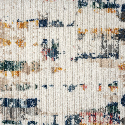 Bristol Performance Blend Area Rug Indoor in Blue/Orange, 5' x 7'