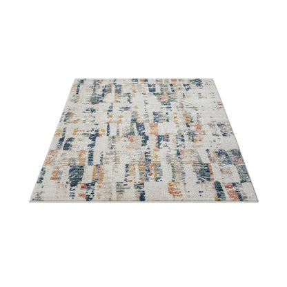 Bristol Performance Blend Area Rug Indoor in Blue/Orange, 5' x 7'