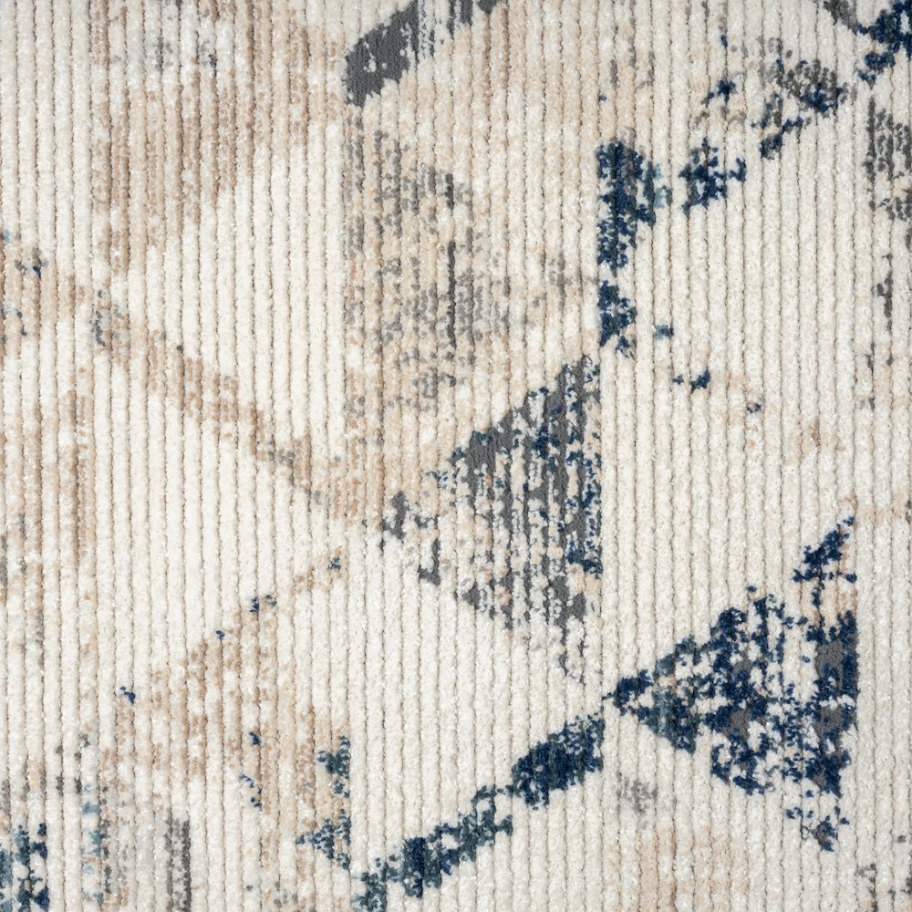 Bristol Performance Blend Area Rug Indoor in Ivory/Blue, 5' x 7'