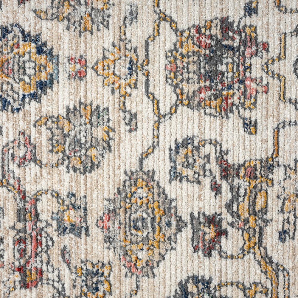 Bristol Performance Blend Area Rug Indoor in Gray/Orange, 5' x 7'