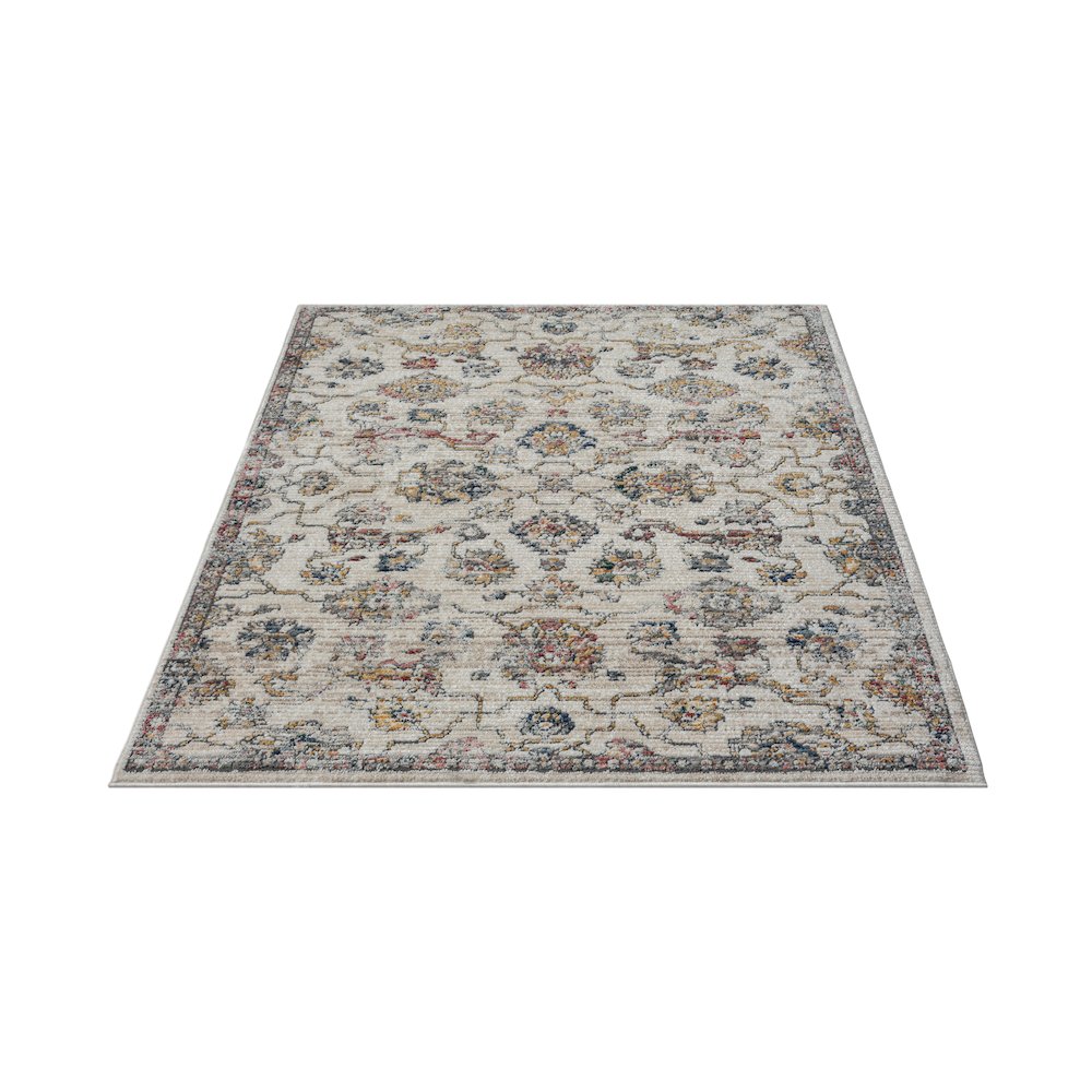 Bristol Performance Blend Area Rug Indoor in Gray/Orange, 5' x 7'