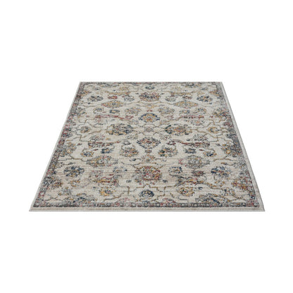 Bristol Performance Blend Area Rug Indoor in Gray/Orange, 5' x 7'