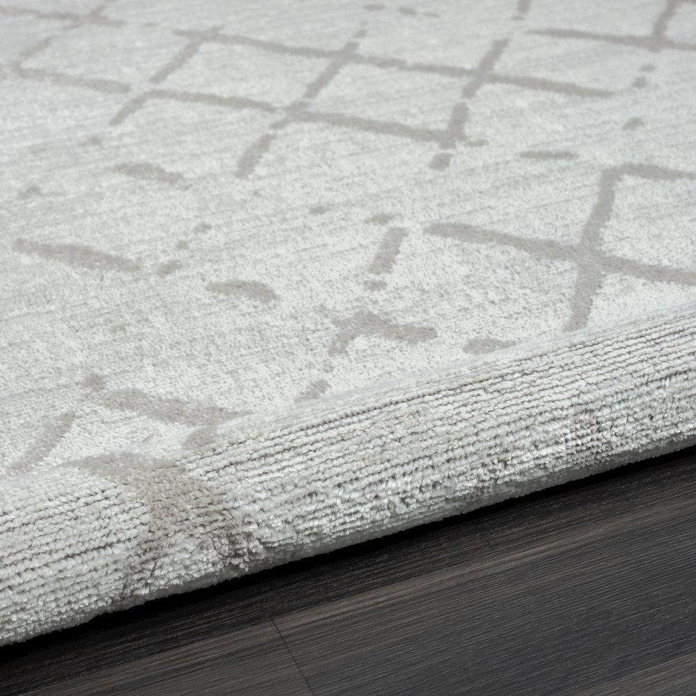 Calgary Durable Performance Area Rug Indoor in Cream/Gray, 5' x 7'
