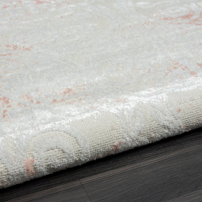 Calgary Durable Performance Area Rug Indoor in Pink/Ivory, 5' x 7'