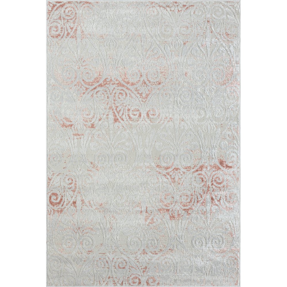 Calgary Durable Performance Area Rug Indoor in Pink/Ivory, 5' x 7'