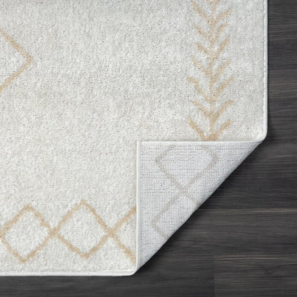 Calgary Durable Performance Area Rug Indoor in Cream/Gray, 5' x 7'