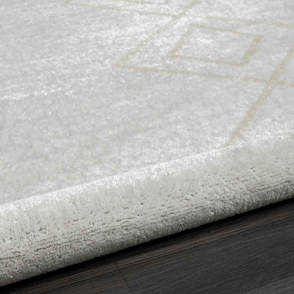 Calgary Durable Performance Area Rug Indoor in Cream/Gray, 5' x 7'