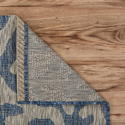 Captiva Durable Performance Area Rug Outdoor in Blue/Gray, 5' x 7'