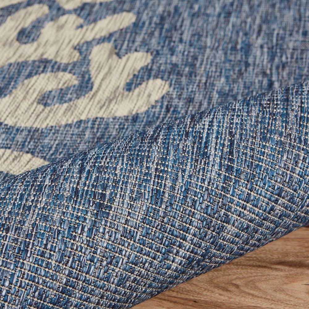 Captiva Durable Performance Area Rug Outdoor in Blue/Gray, 5' x 7'