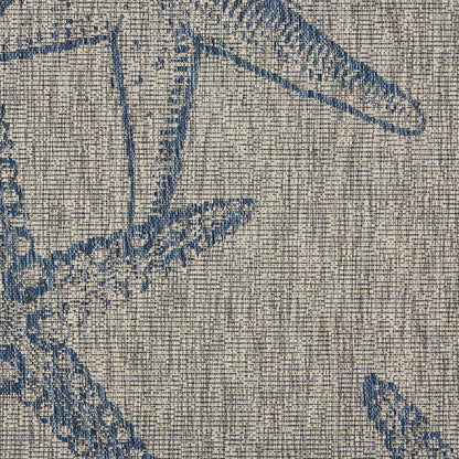 Captiva Durable Performance Area Rug Outdoor in Blue/Gray, 5' x 7'