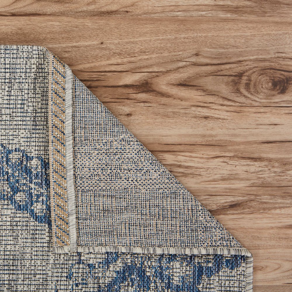 Captiva Durable Performance Area Rug Outdoor in Blue/Gray, 5' x 7'