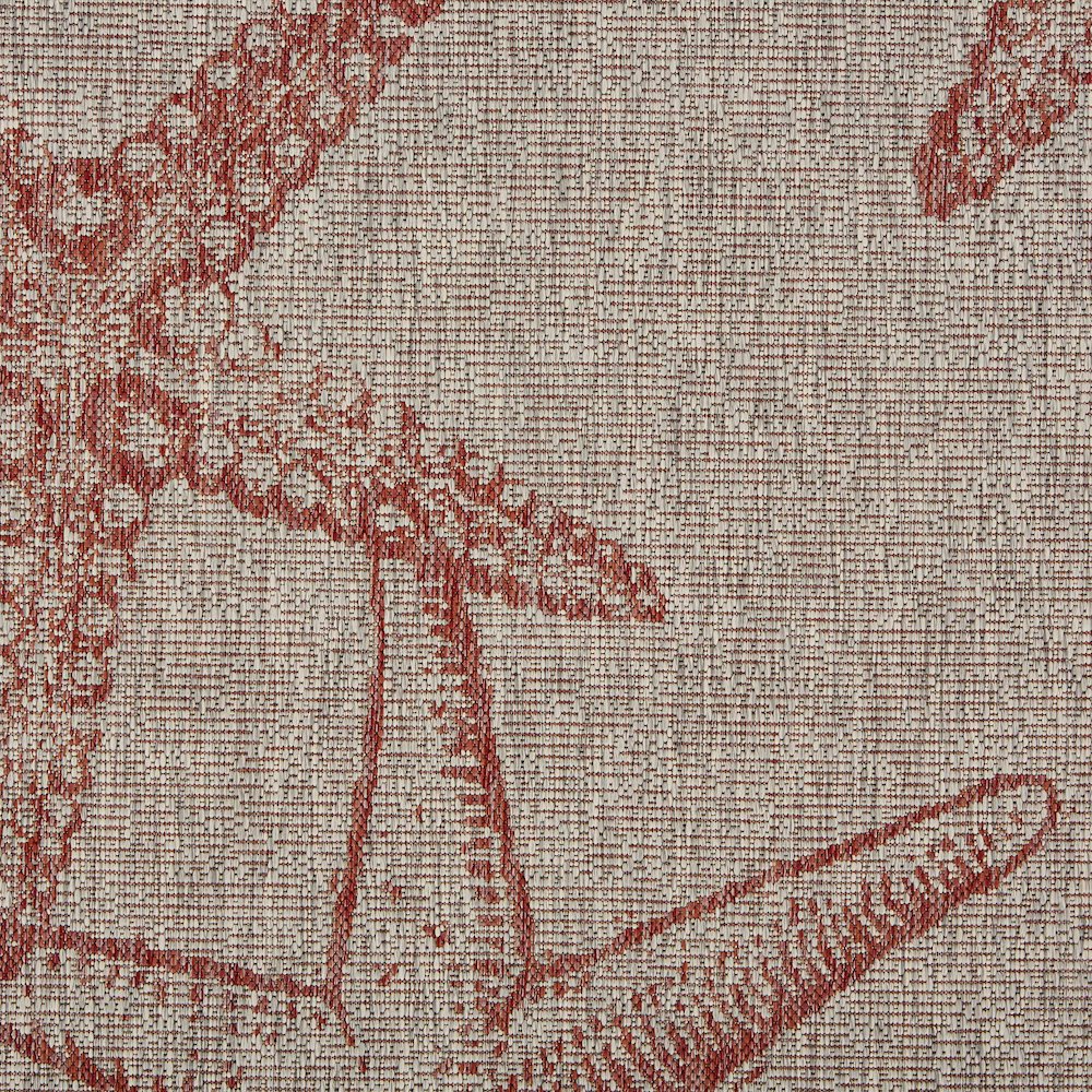 Captiva Durable Performance Area Rug Outdoor in Red/Beige, 5' x 7'