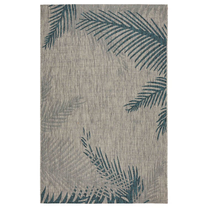 Captiva Durable Performance Area Rug Outdoor in Blue/Gray, 5' x 7'