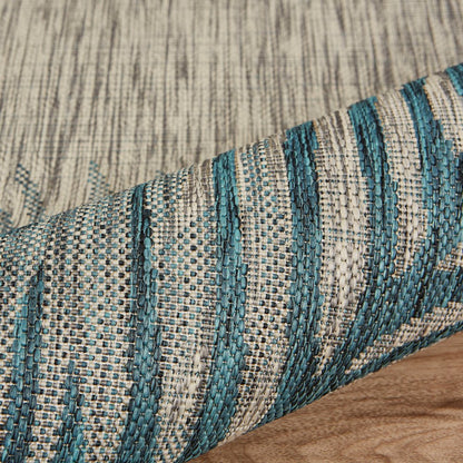 Captiva Durable Performance Area Rug Outdoor in Blue/Gray, 5' x 7'
