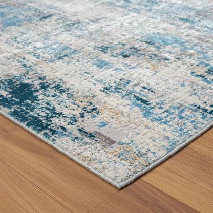 Cheshire Viscose Blend Area Rug Indoor in Gray/Blue, 2' x 3'
