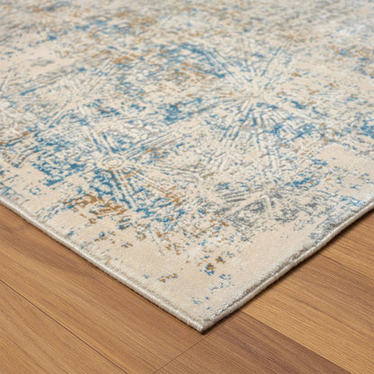 Cheshire Viscose Blend Area Rug Indoor in Blue/Gray, 2' x 3'