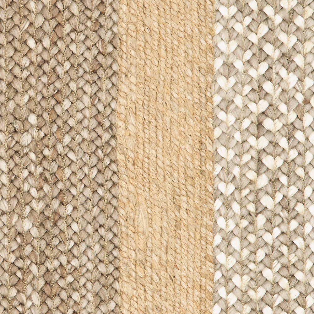 Classic Jute Jute Area Rug Indoor in Brown/Multicolored, 3'6" x 5'6"