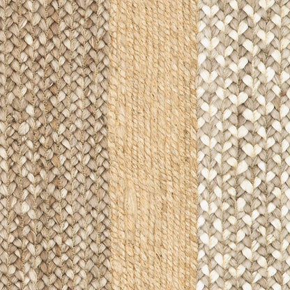 Classic Jute Jute Area Rug Indoor in Brown/Multicolored, 3'6" x 5'6"